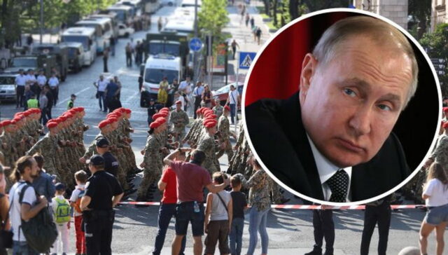 Военные на репетиции парада в Киеве снова передали «привет» Путину: момент попал на видео